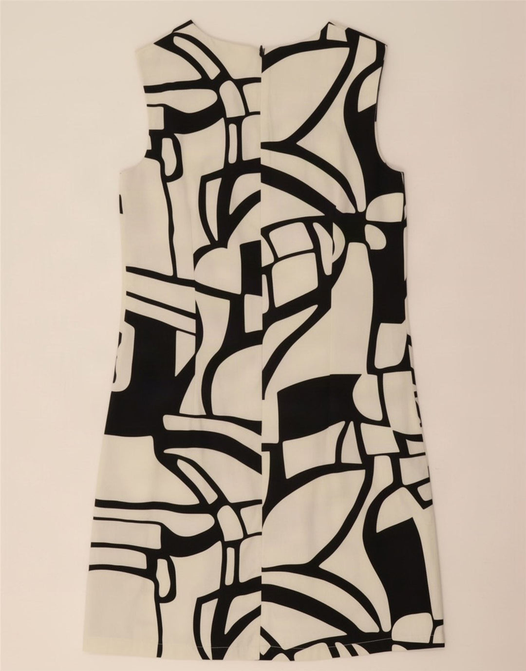Vestido feminino Desigual com estampa abstrata sem mangas evasê UE 38 médio branco
