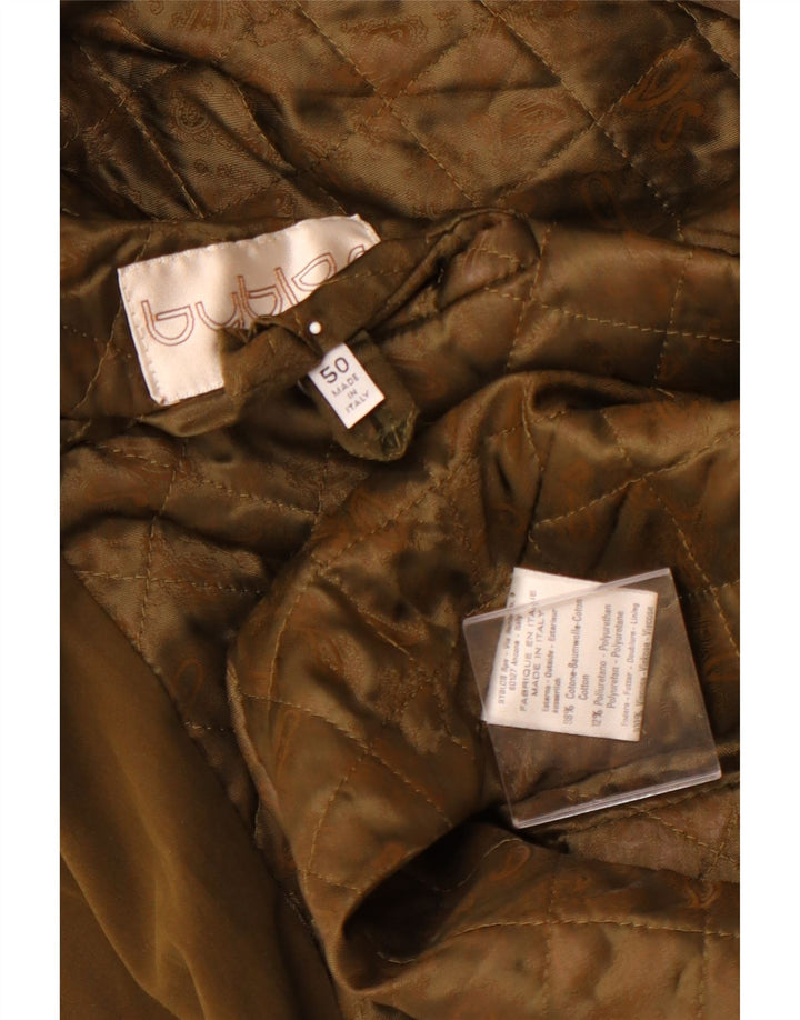 Sobretudo masculino BYBLOS IT 50 grande algodão cáqui