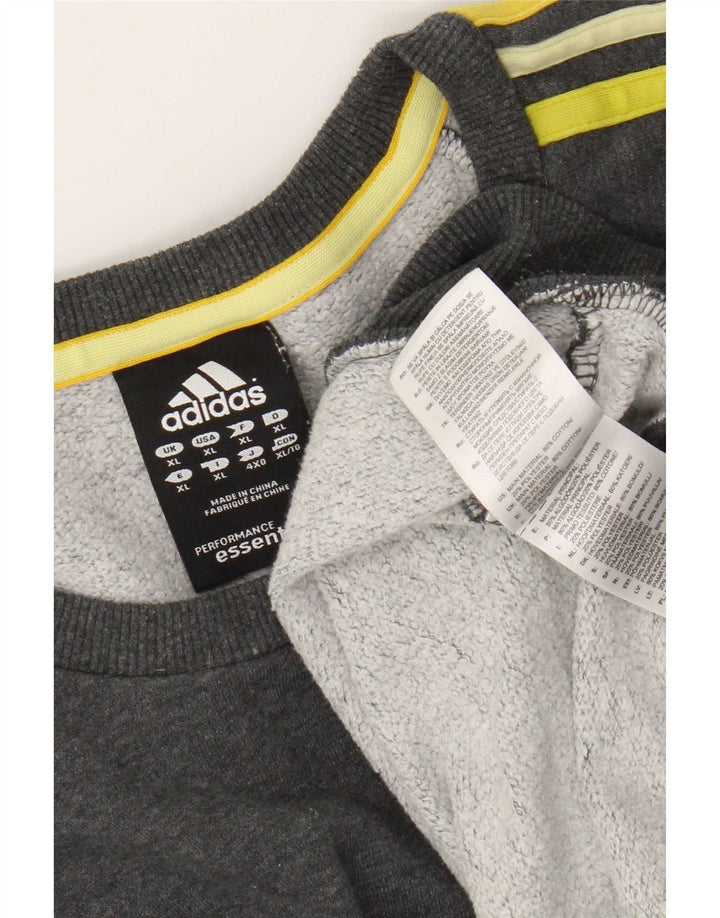 Adidas Mens Moletom Jumper XL Cinza Algodão