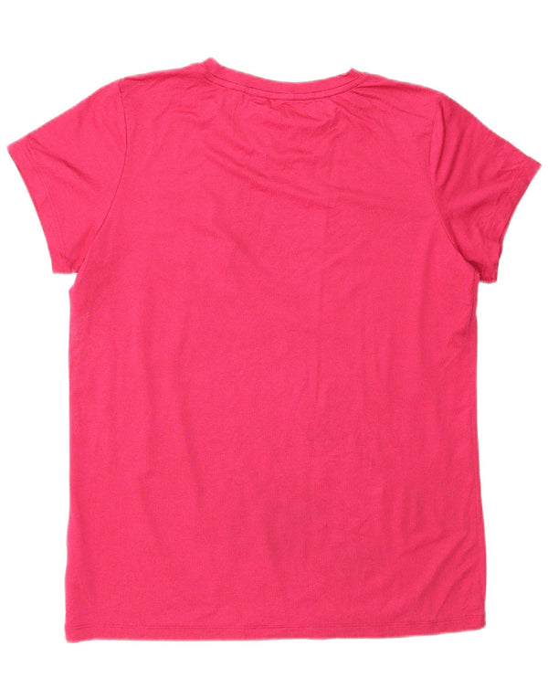 Camiseta feminina Reebok Top UK 14 poliéster rosa médio