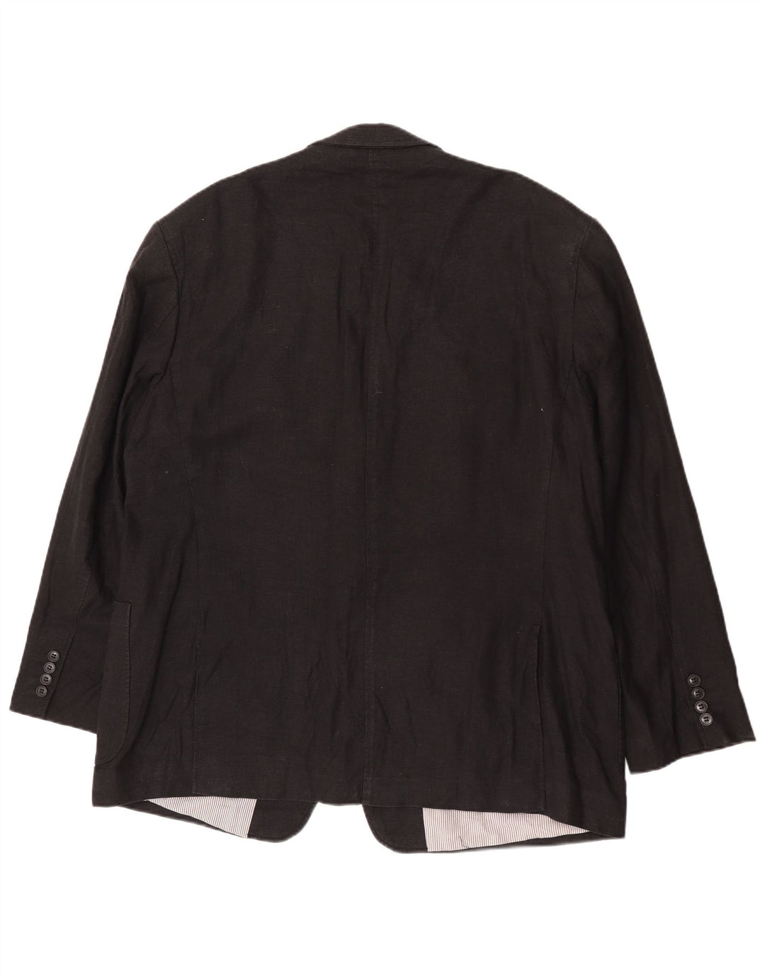 Jaqueta blazer masculina de 2 botões Marks & Spencer Reino Unido 48 2XL linho preto