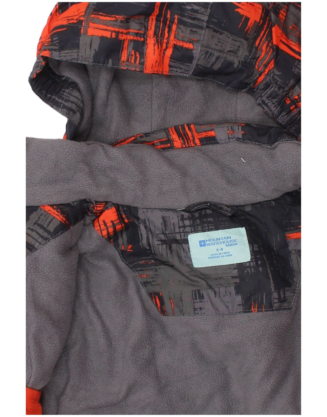 Jaqueta corta-vento com capuz para meninos Mountain Warehouse 3-4 anos cinza xadrez