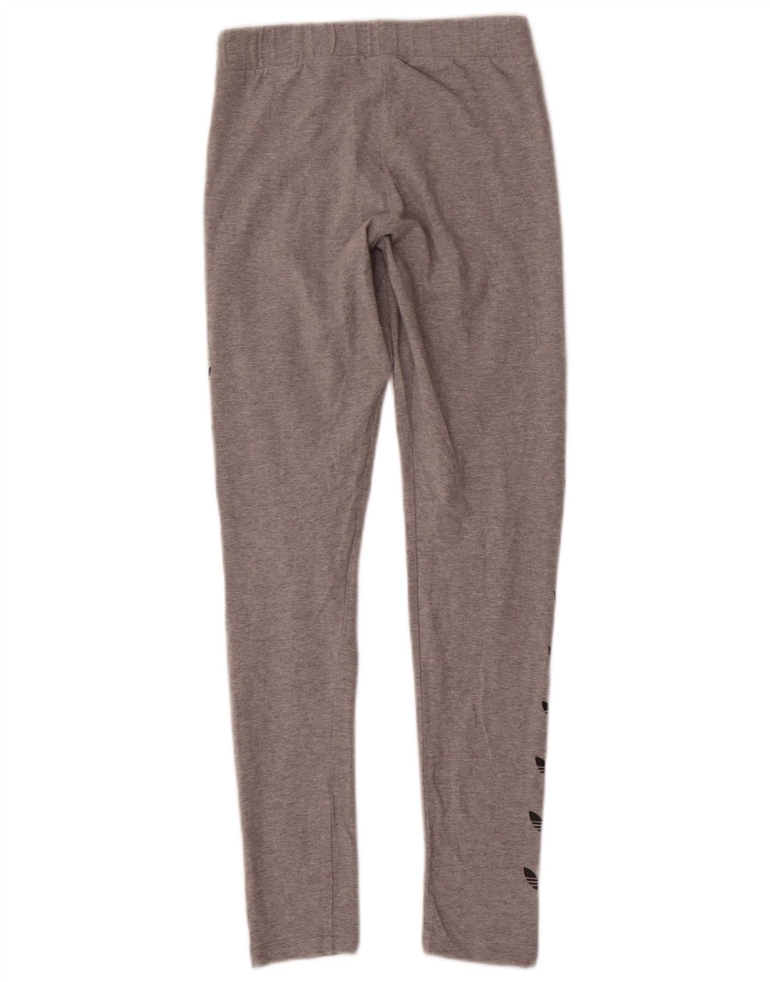 Leggings Adidas Femininas Gráficas UK 8 Pequenas Cinza Algodão