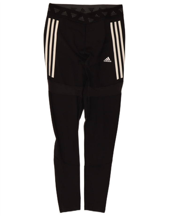 Leggings Adidas Mulher UK 16/18 Grande Poliéster Preto