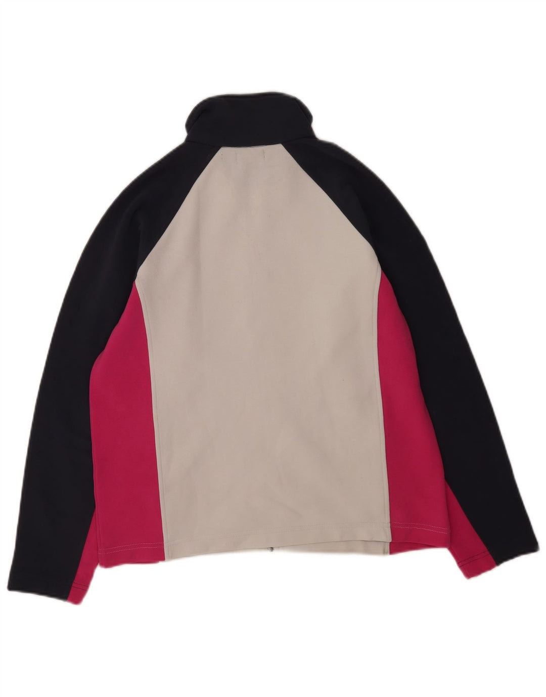 Kappa Womens Tracksuit Top Jacket UK 14 Medium White Colourblock Poliéster