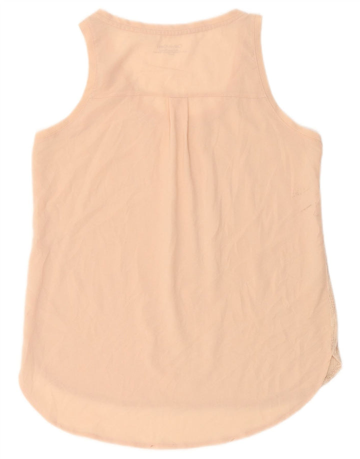 Colete feminino Calvin Klein Top UK 10 pequeno poliéster manchado rosa