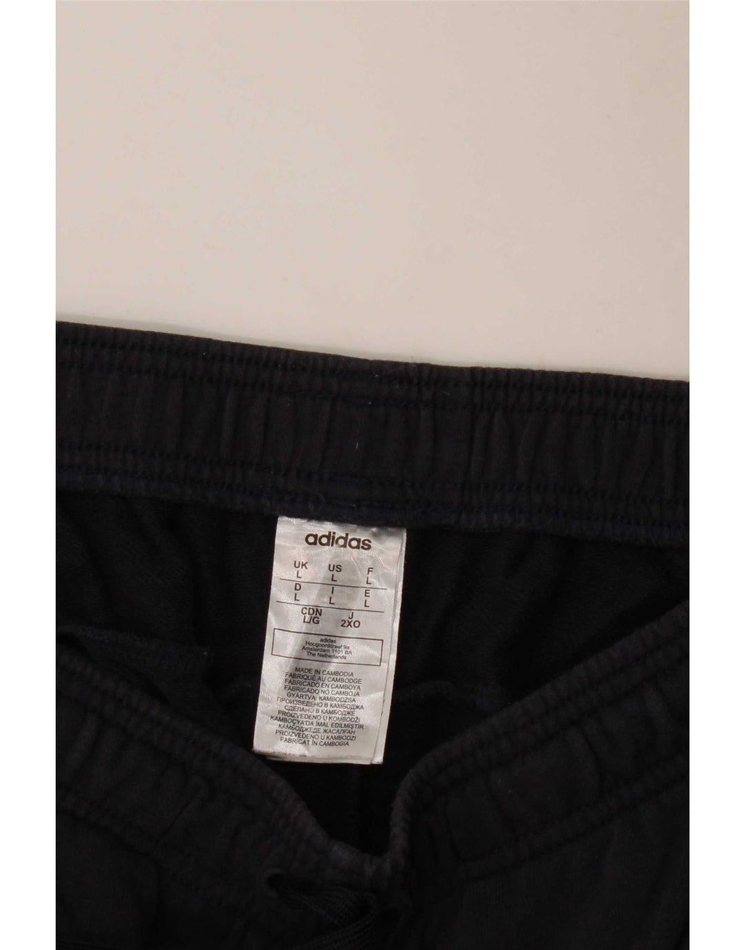 Shorts esportivos masculinos Adidas grandes algodão azul marinho