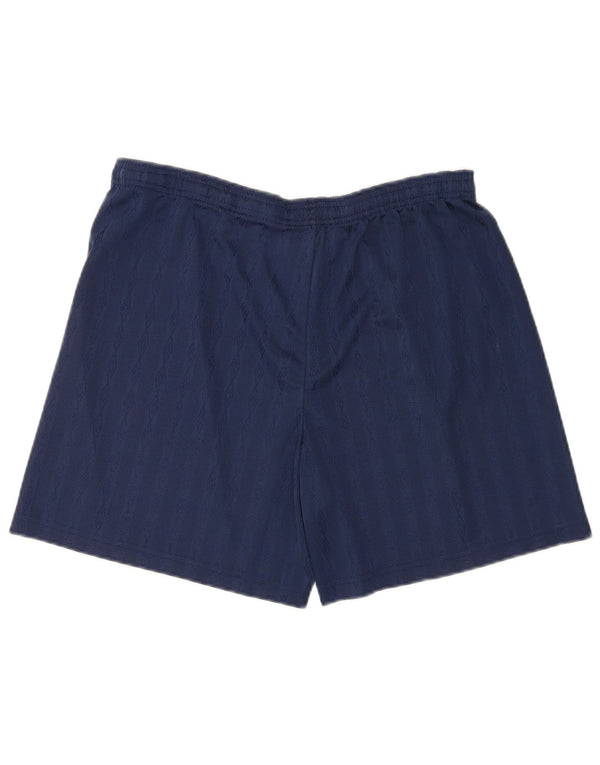 Shorts esportivos gráficos masculinos da Umbro XL azul marinho poliéster