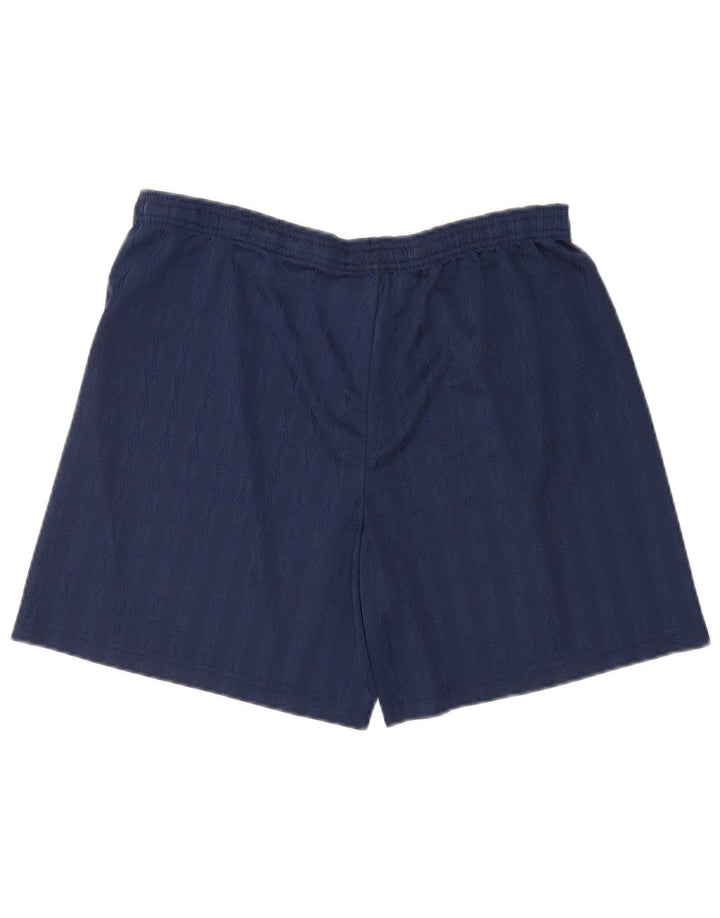Shorts esportivos gráficos masculinos da Umbro XL azul marinho poliéster