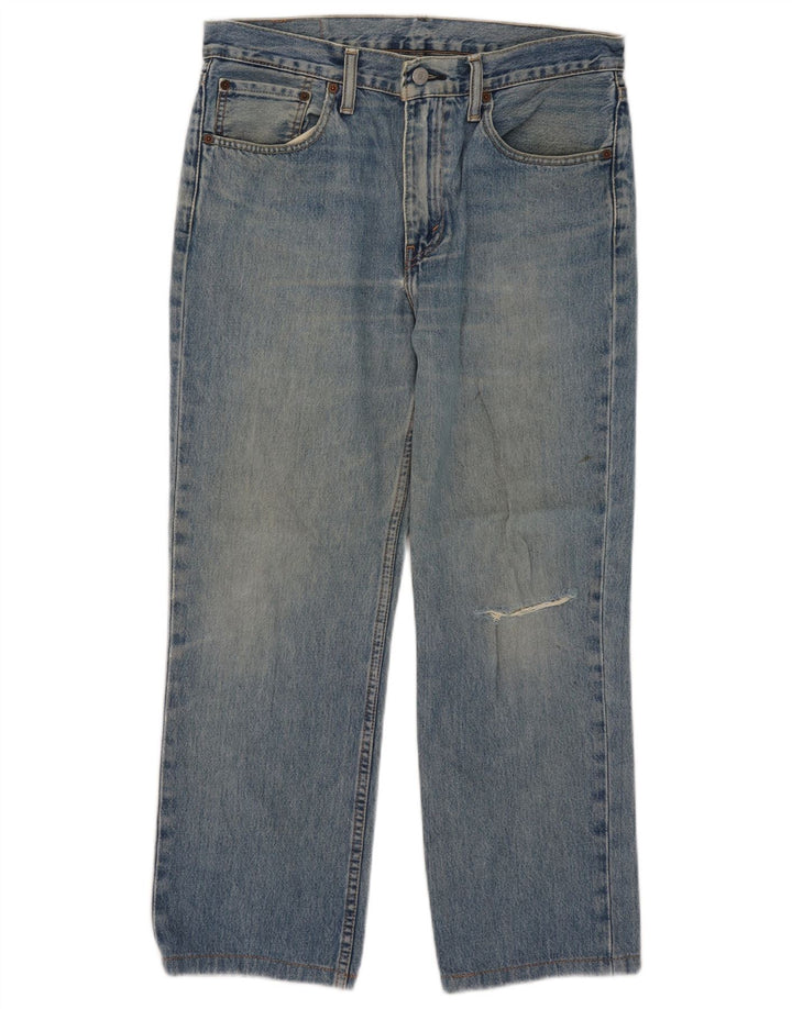 Levi's Masculino 516 Slim Straight Jeans W32 L26 Azul Algodão