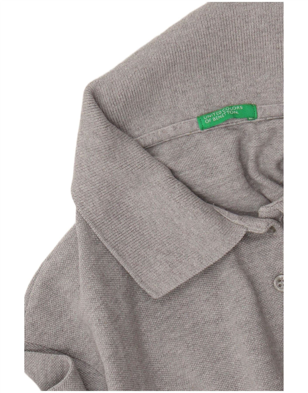 Camisa polo feminina Benetton UK 12 cinza médio