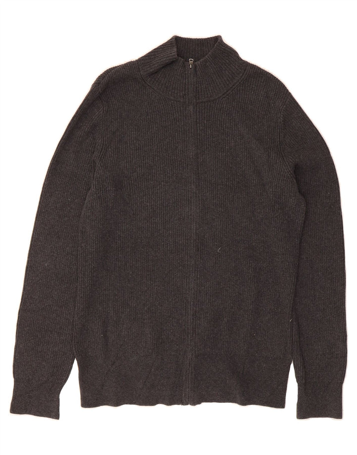 EDDIE BAUER Womens Cardigan Sweater UK 18 XL Grey Cotton Vintage Eddie Bauer and Second-Hand Eddie Bauer from Messina Hembry 