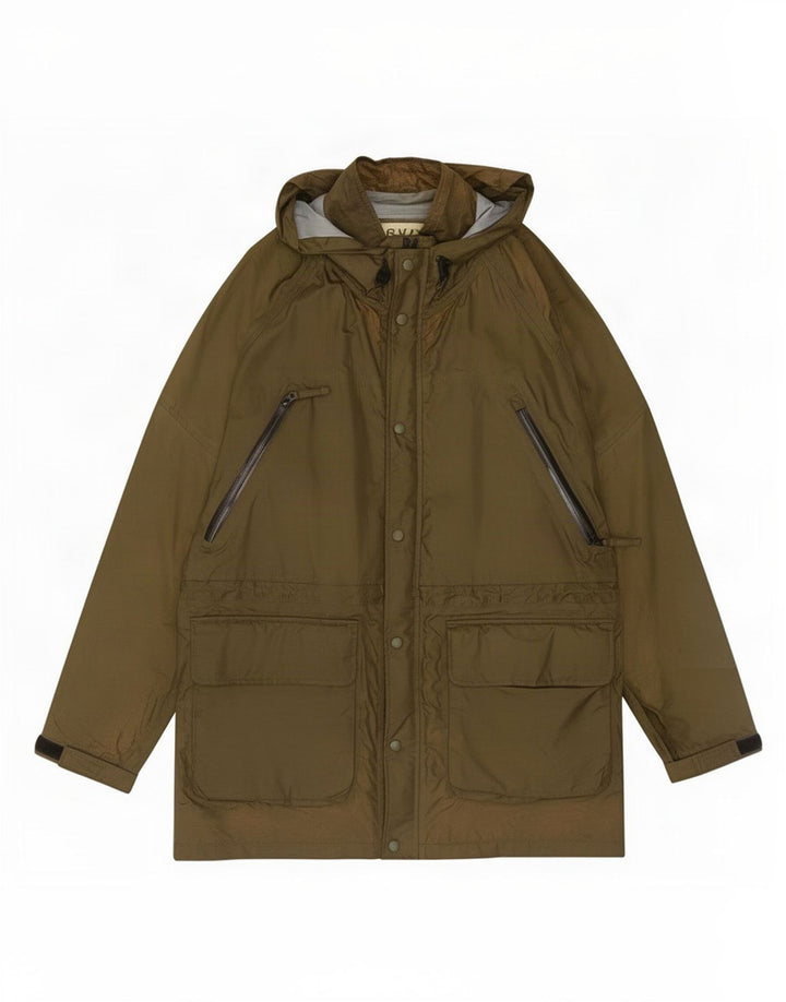 Capa de chuva masculina Orvis UK 38 nylon cáqui médio