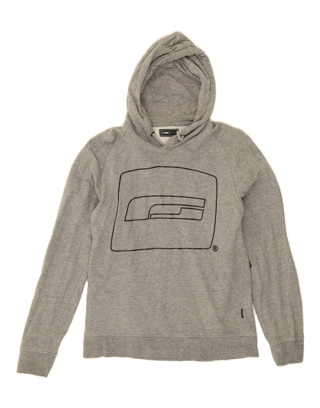 JACK & JONES Mens Graphic Hoodie Jumper Small Grey Cotton Vintage Jack & Jones and Second-Hand Jack & Jones from Messina Hembry 