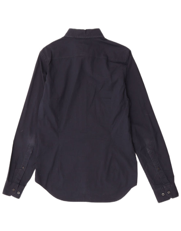 Camisa masculina G-Star pequena azul marinho