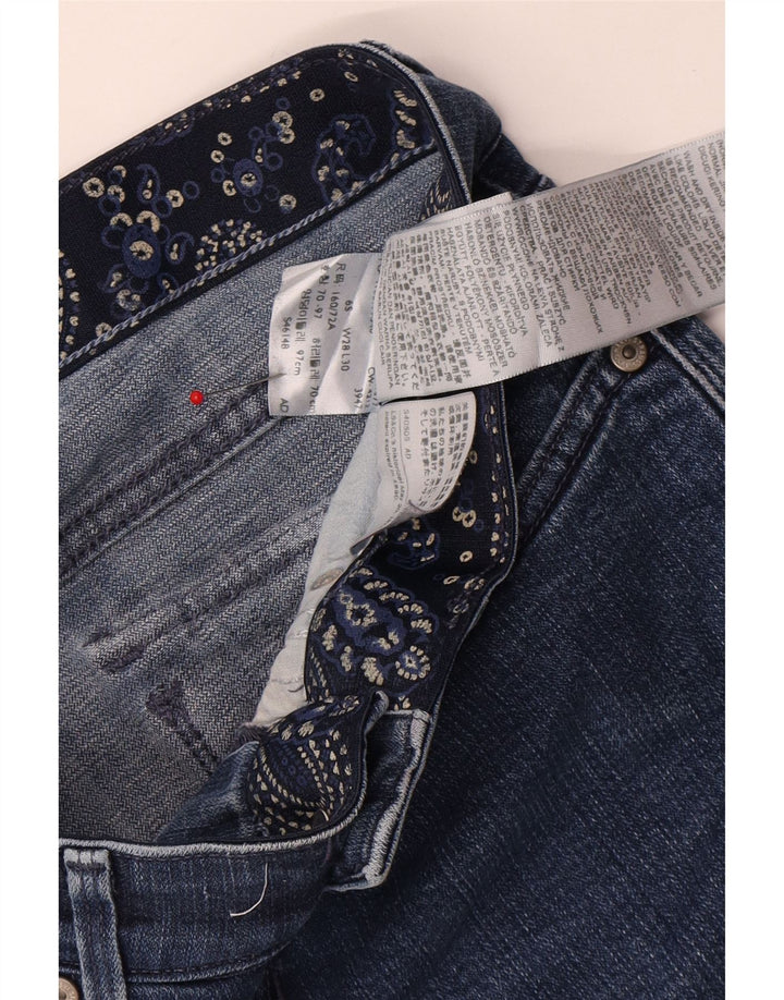 Jeans reto feminino Levi's US 6 médio W28 L25 algodão azul