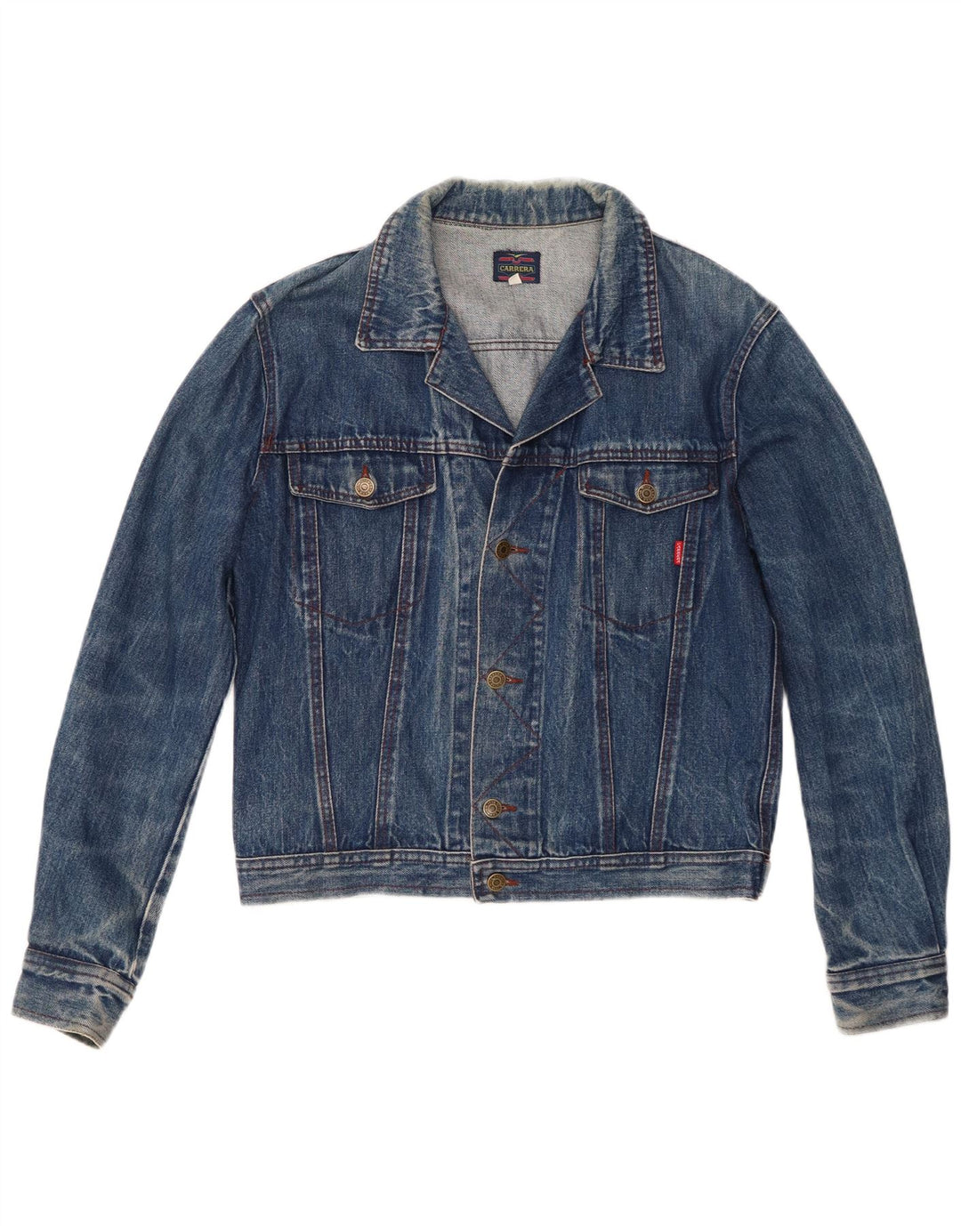 Jaqueta jeans feminina Carrera UK 16 grande algodão azul