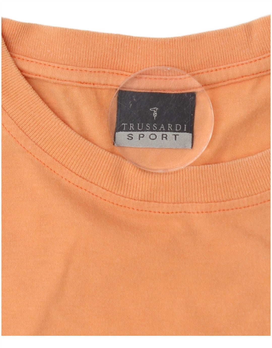 Camiseta masculina TRUSSARDI Top médio laranja colorblock