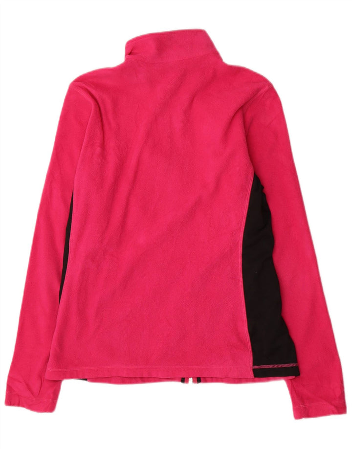 Jaqueta de lã feminina Reebok UK 10 pequeno poliéster colorblock rosa