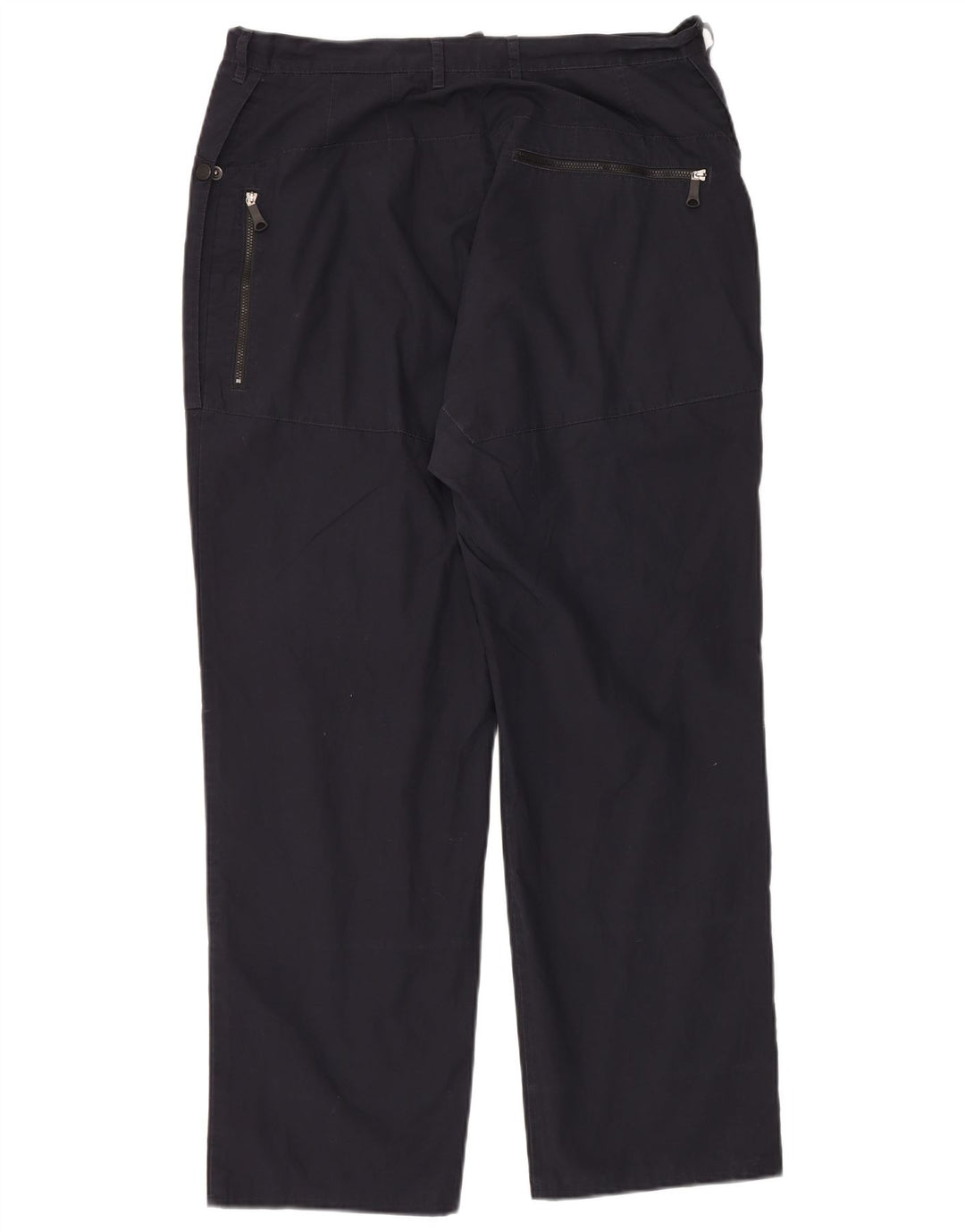 Calça cargo feminina reta Rohan Reino Unido 18 XL W34 L29 poliéster azul marinho