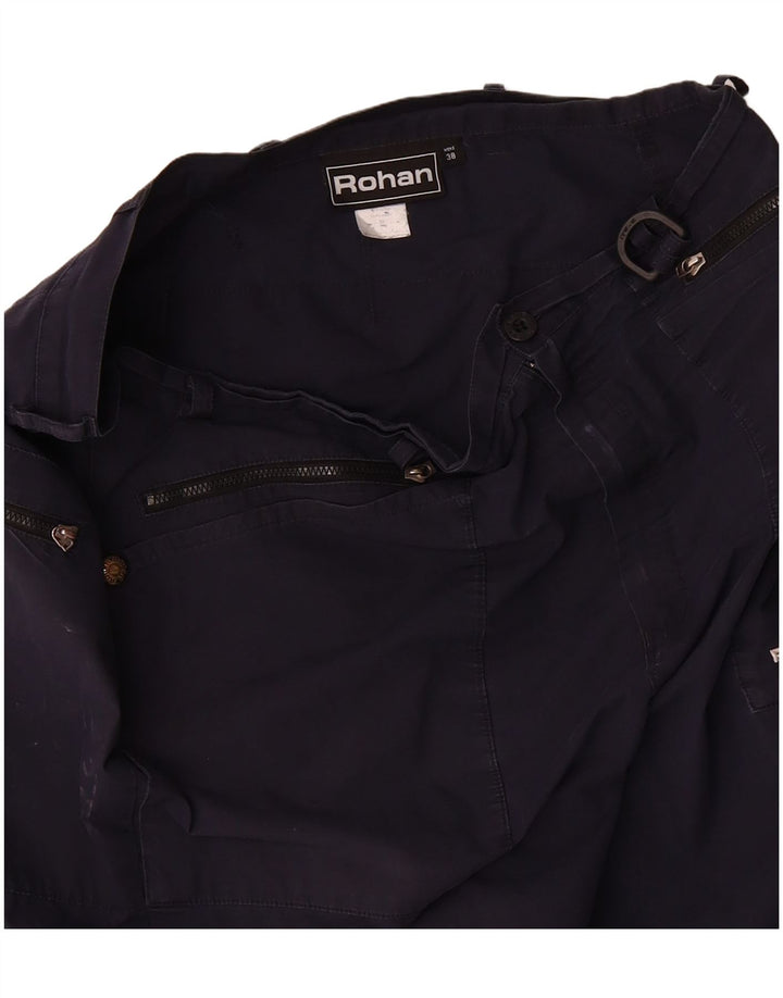 Calça casual reta masculina ROHAN W38 L28 algodão azul marinho