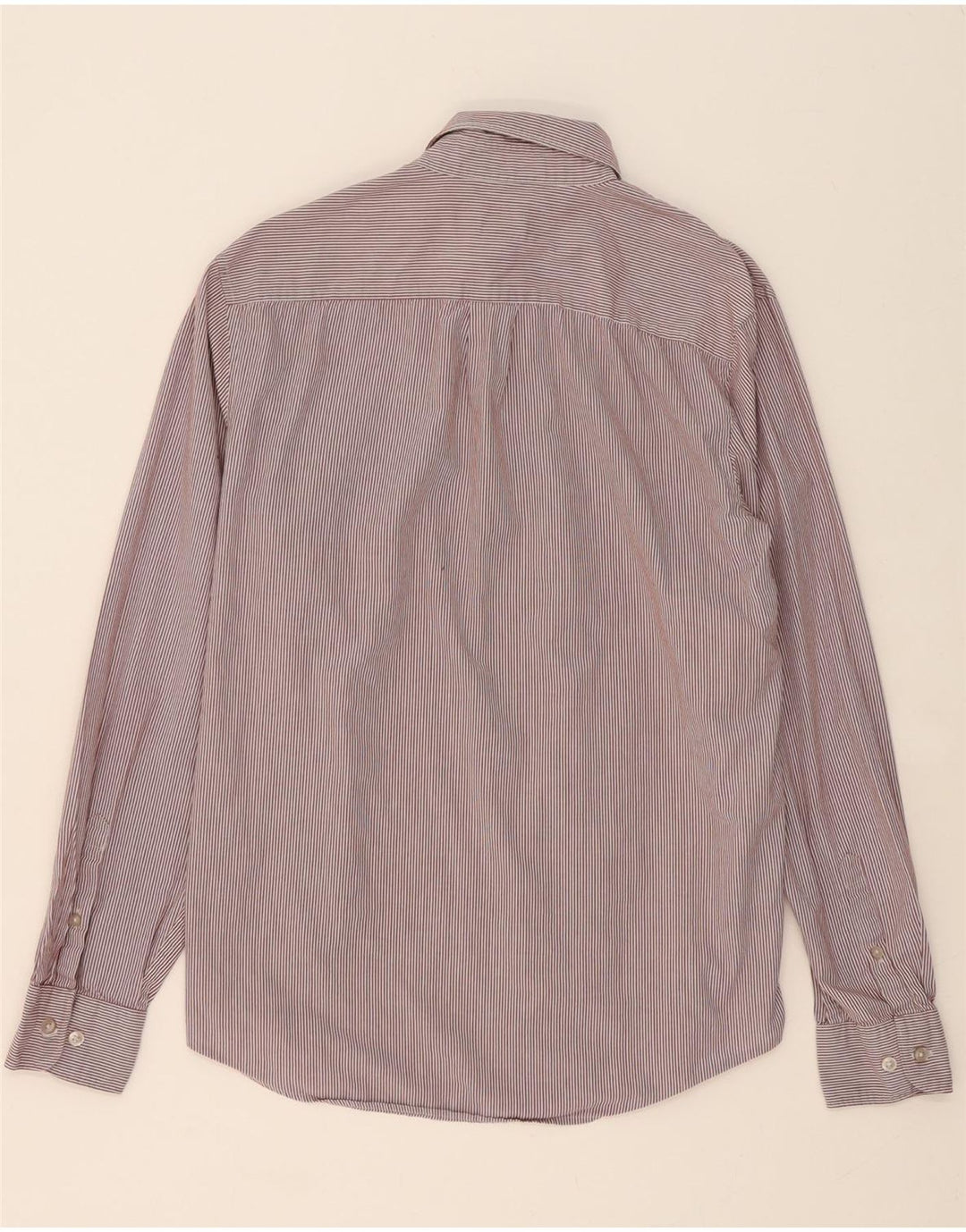 PENGUIN Mens Shirt Medium Purple Pinstripe Cotton Vintage Penguin and Second-Hand Penguin from Messina Hembry 