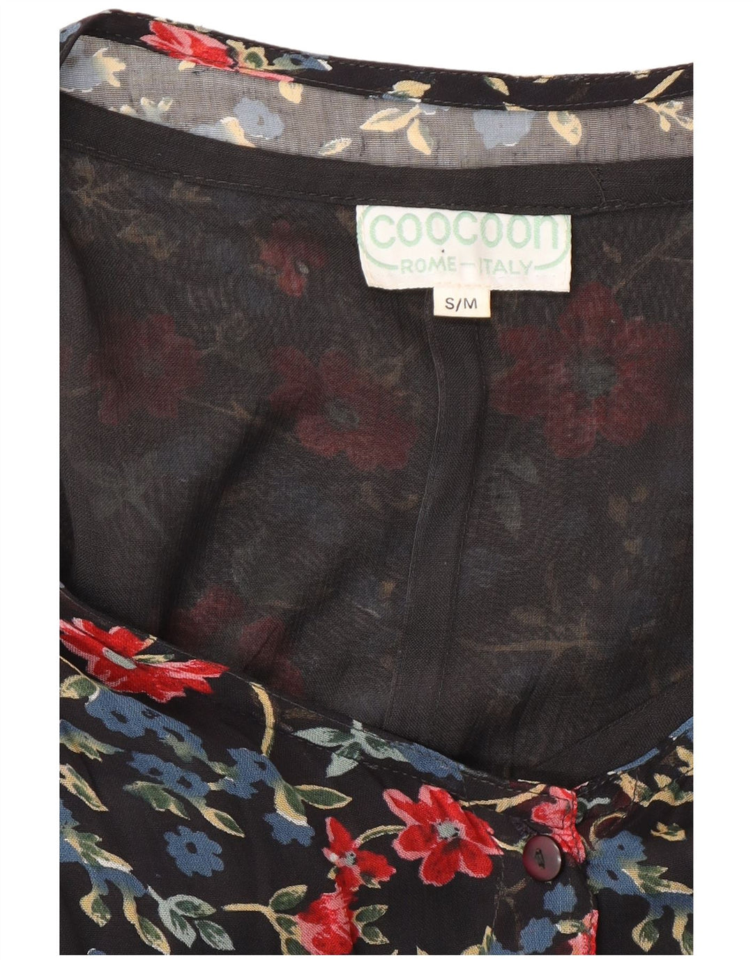 Vestido maxi feminino Coocoon UK 10 pequeno floral preto