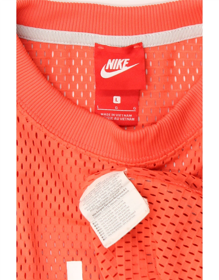 Camiseta Nike masculina gráfica grande poliéster laranja