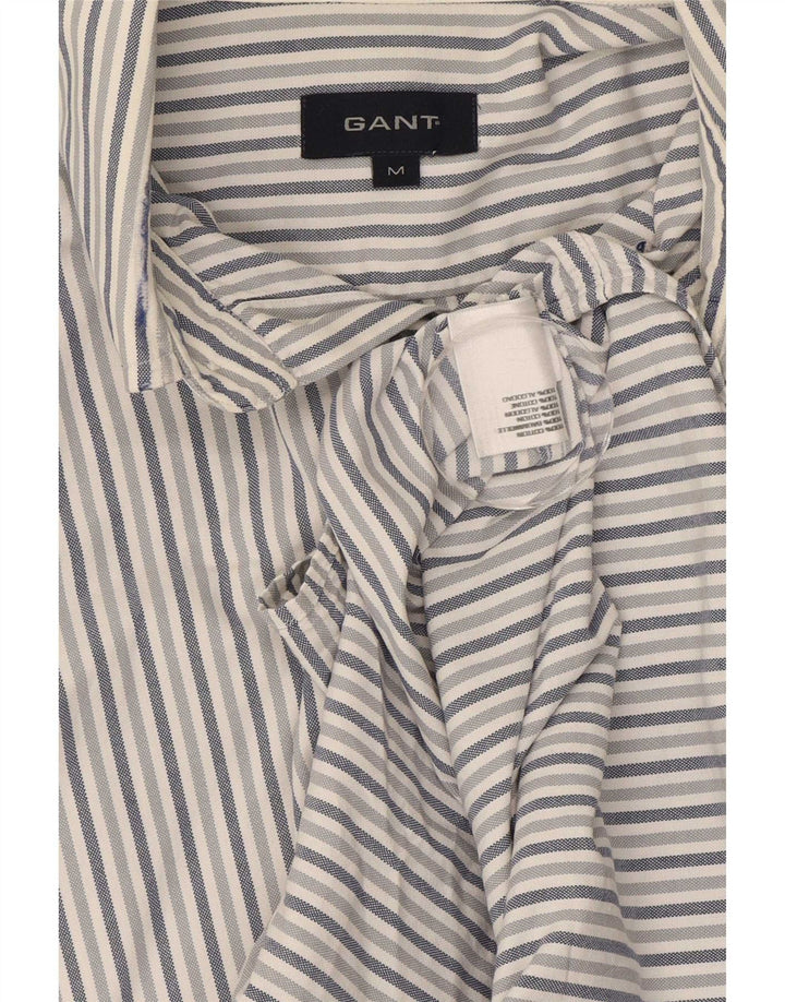 Camisa masculina Gant de algodão listrado azul médio