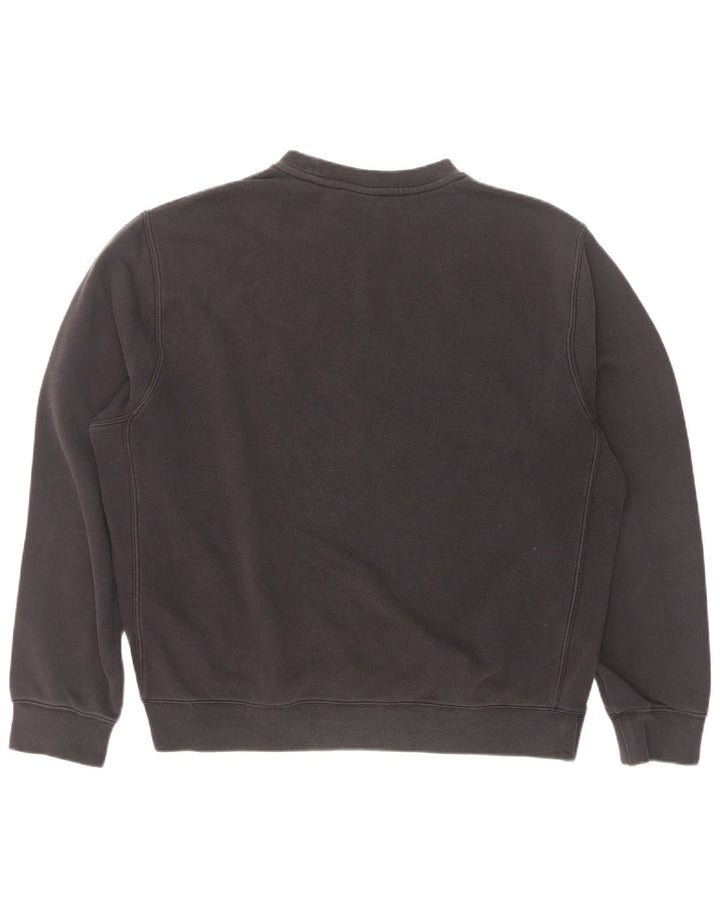 Nike masculino solto ajuste moletom jumper médio algodão preto