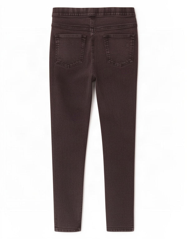 Calça jeans feminina Marks & Spencer UK 10 pequena W26 L26 algodão preto
