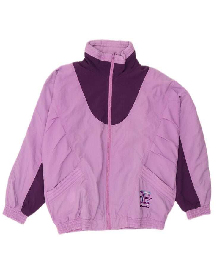 Lotto feminino reversível oversized agasalho top jaqueta Reino Unido 14 médio roxo