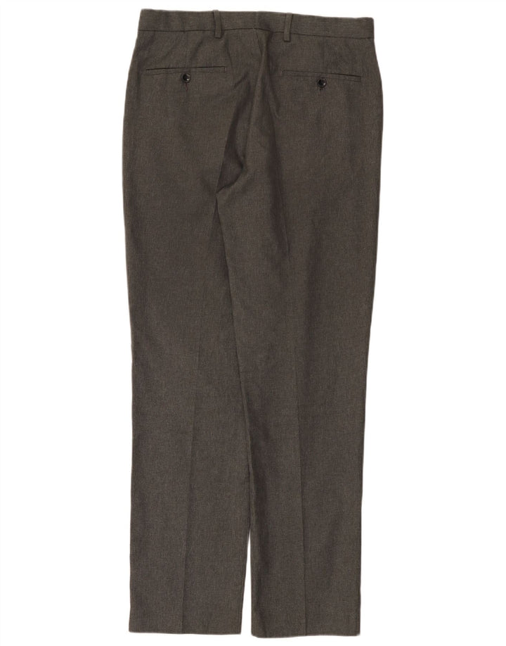 Calça chino masculina Marks & Spencer reta regular fit W32 L31 cinza