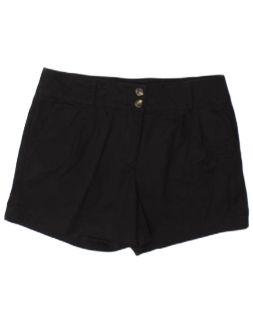 Shorts Chino feminino Oasis UK 12 médio W32 algodão preto