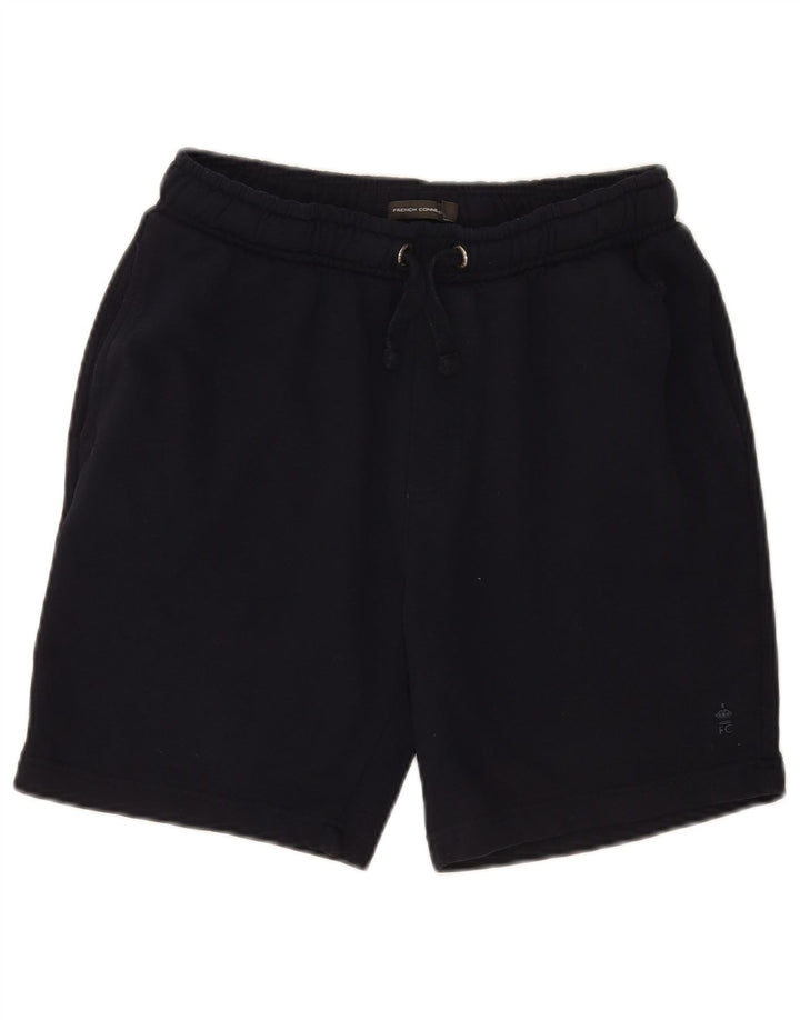 Shorts esportivo masculino French Connection pequeno algodão azul marinho