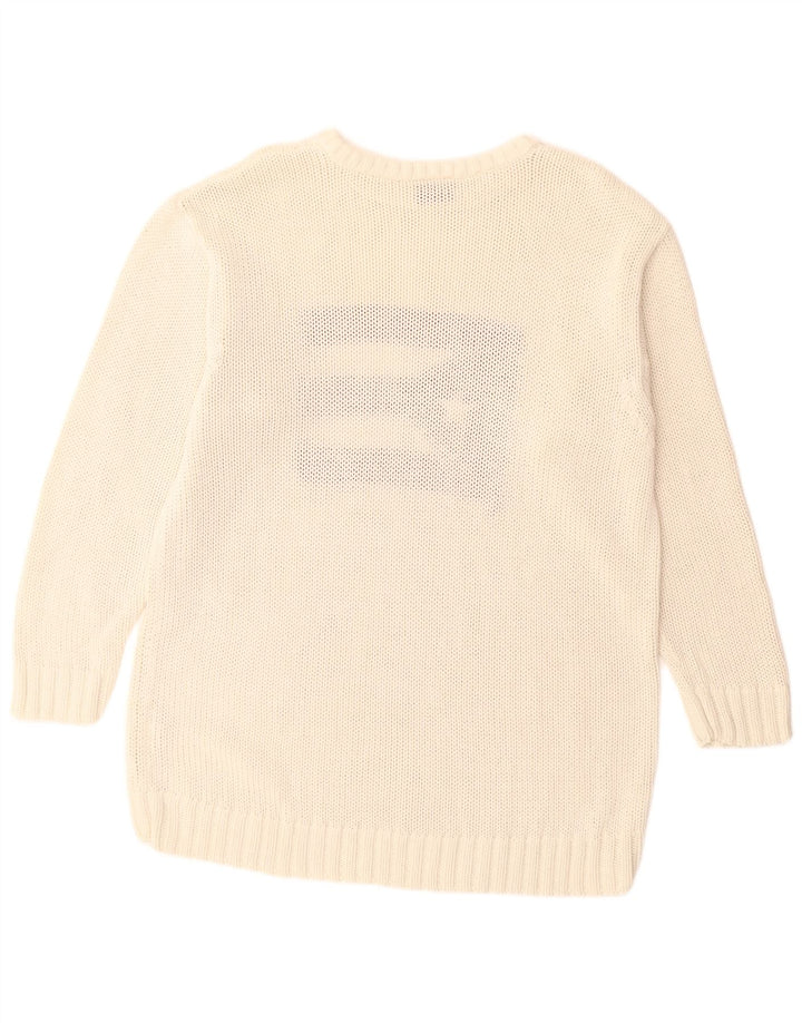 ARIZONA Suéter masculino com gola redonda e grande algodão branco