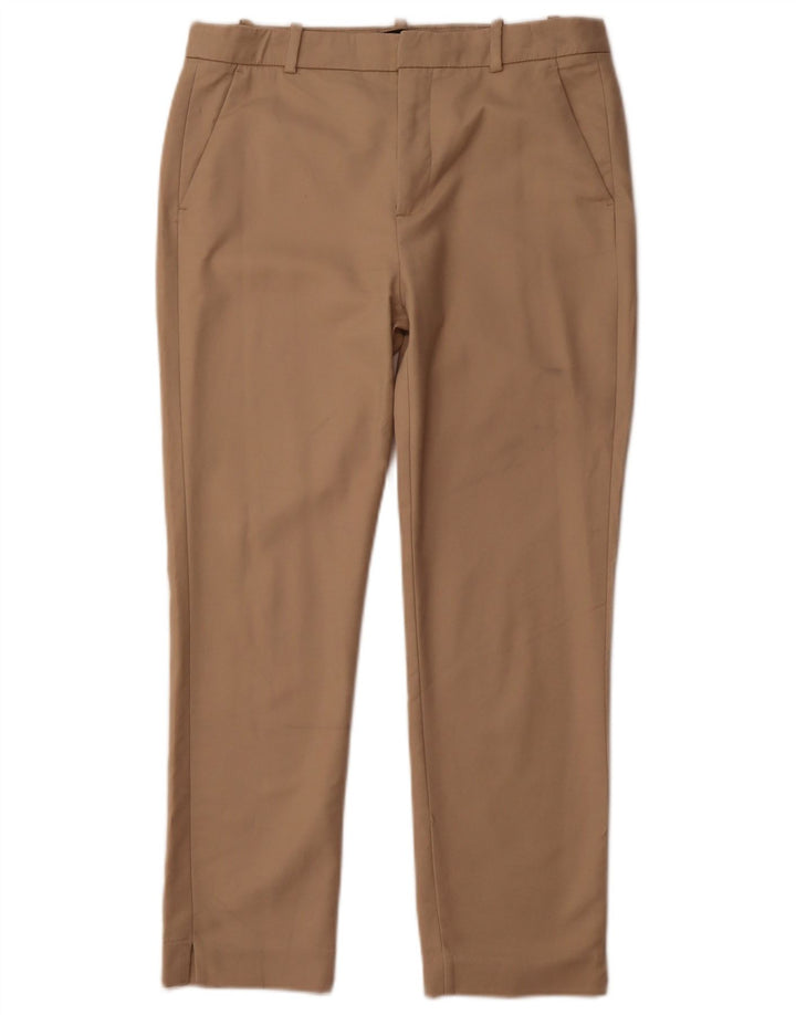 ZARA Calça Chino Cônica Básica Feminina EU 38 Pequeno W28 L25 Algodão Marrom