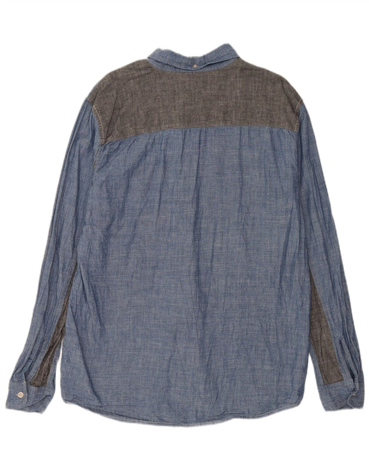 Camisa masculina Carhartt XL azul colorblock algodão