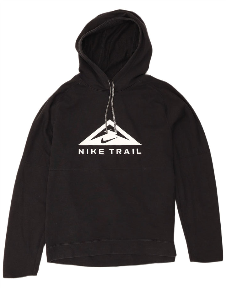 Suéter Nike masculino Dri Fit Graphic com capuz médio algodão preto