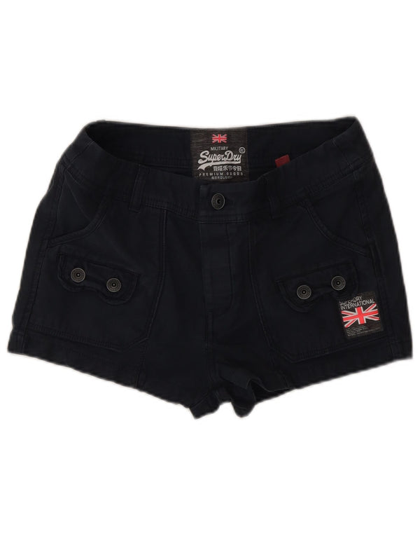 Shorts cargo feminino Superdry XS W28 algodão preto