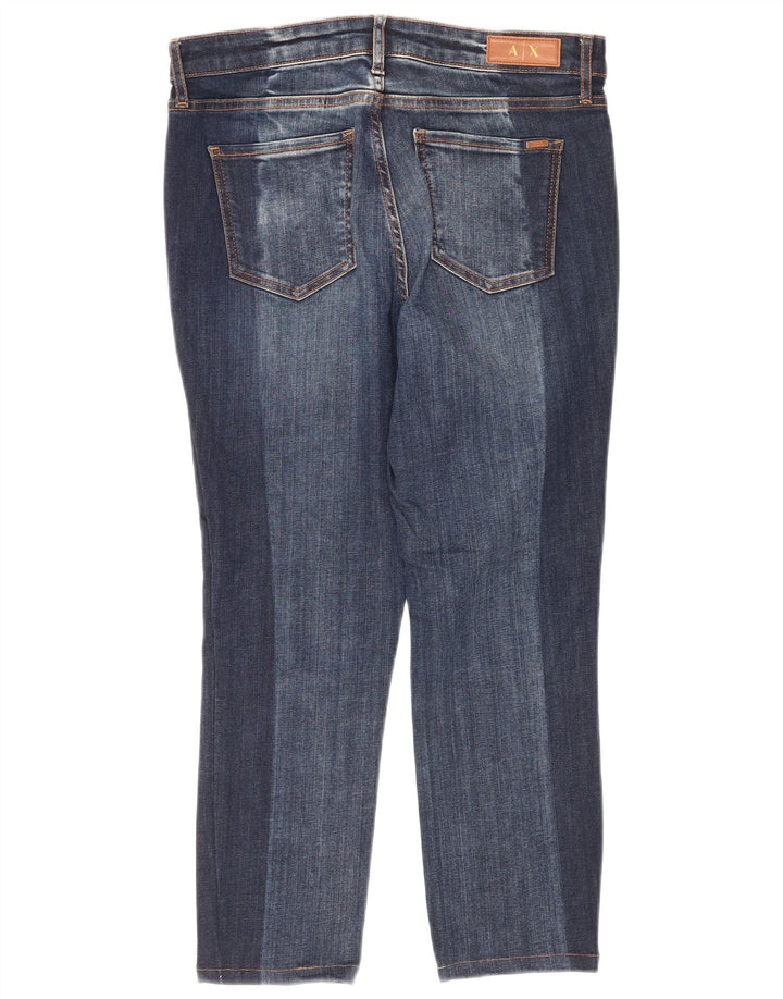 ARMANI EXCHANGE Jeans feminino J01 crop super skinny W29 L23 azul marinho