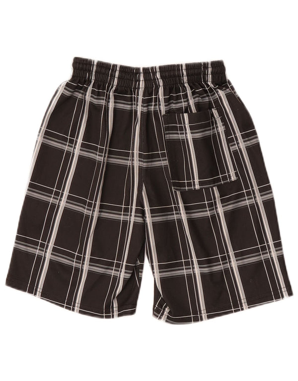 Shorts esportivos Hurley Boys 8-9 anos pequeno poliéster xadrez cinza