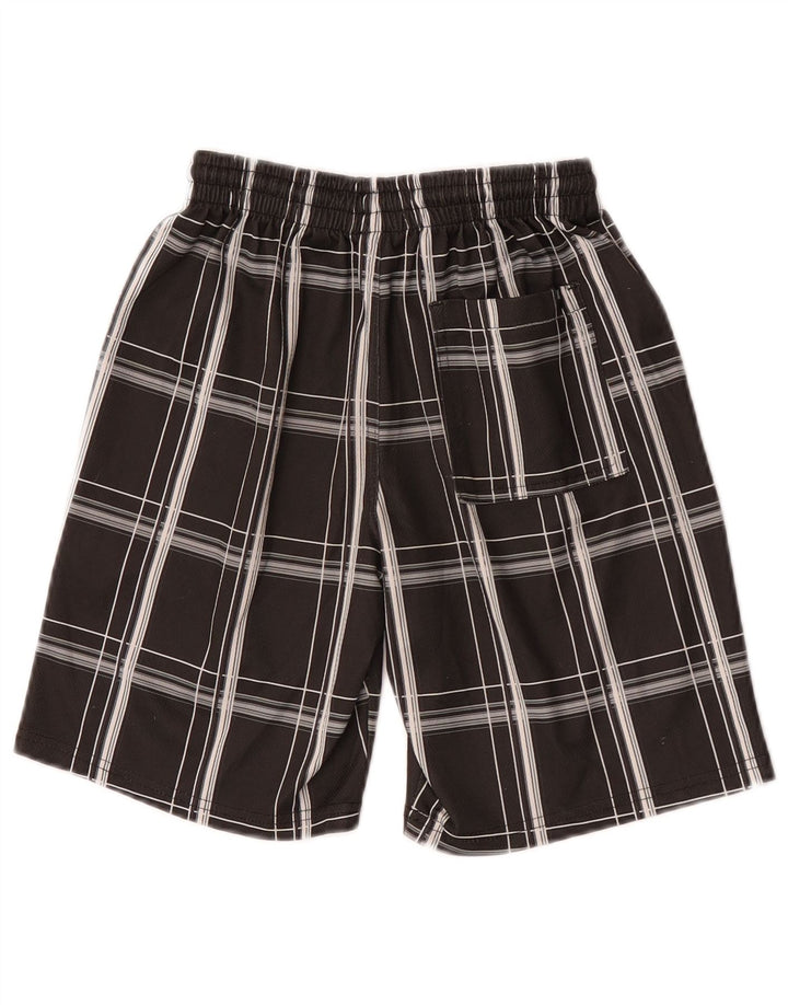 Shorts esportivos Hurley Boys 8-9 anos pequeno poliéster xadrez cinza