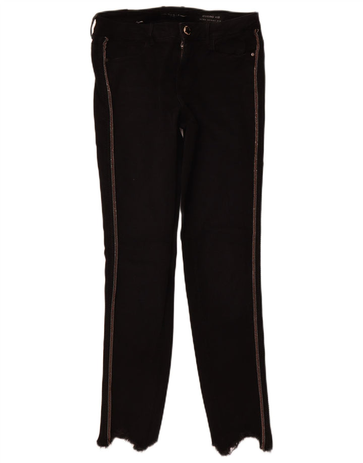 Jeans femininos GUESS cintura média Jegging skinny W28 L28 algodão preto