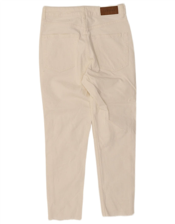 Topshop Jeans Slim Feminino W28 L26 Poliéster Branco