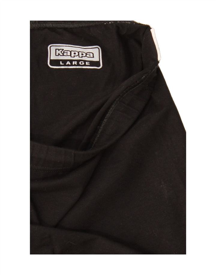 KAPPA Womens Leggings UK 14 Large Black Vintage Kappa and Second-Hand Kappa from Messina Hembry 