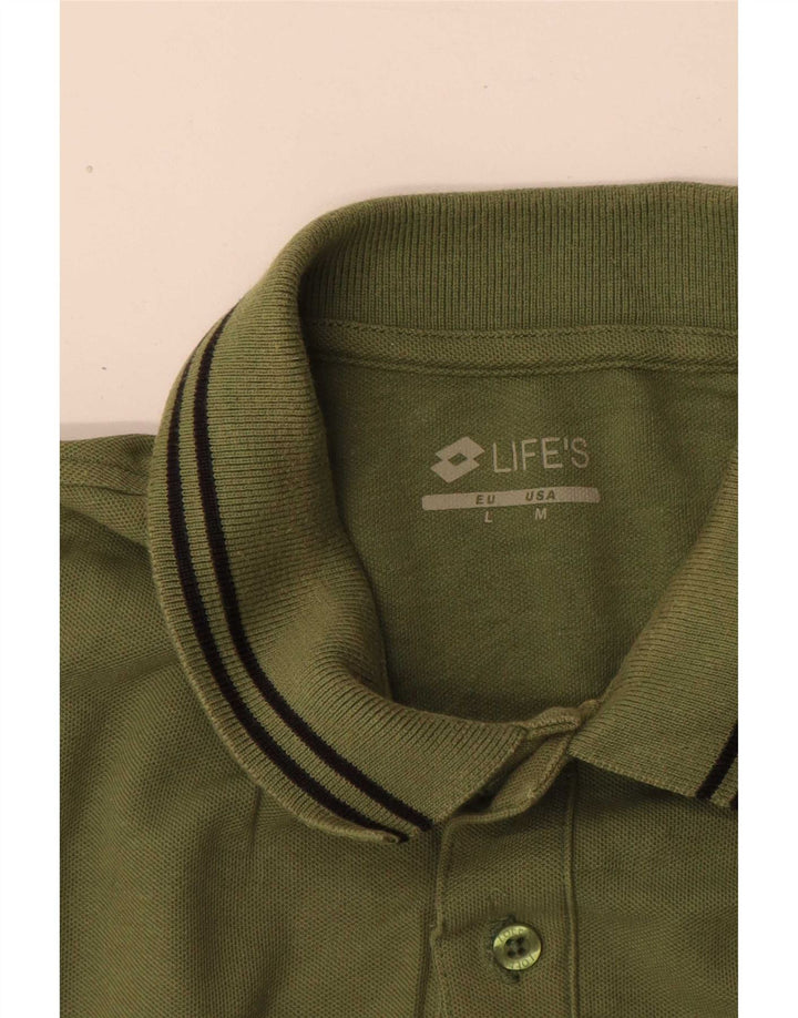 Camisa polo masculina Lotto Regular Fit grande verde