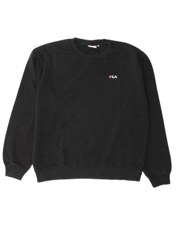 FILA Moletom Masculino Jumper Médio Algodão Preto