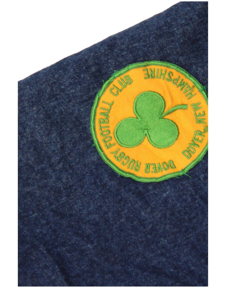 Jaqueta jeans VINTAGE masculina Dover Sherpa Reino Unido 40 grande azul