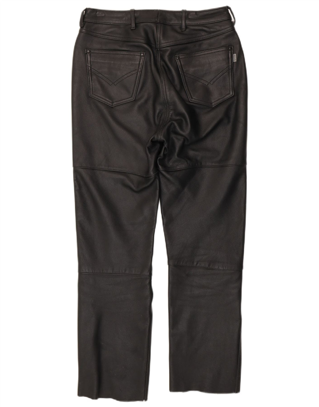 Calça feminina de couro Hein Gericke EU 40 médio W30 L29 couro preto